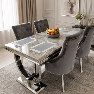 Arianna with 6 Chelsea Lion Knocker Chairs
