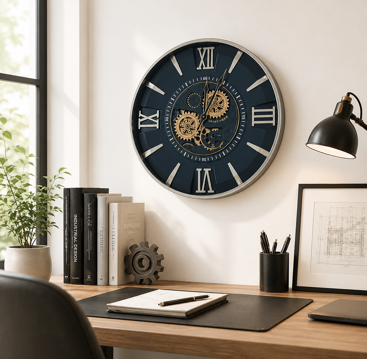 Imperium – Industrial Gear Wall Clock (59cm)