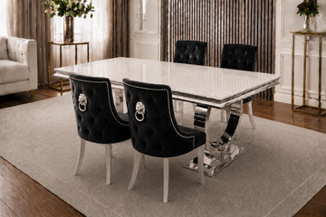 Chelsea Verona Cream Marble Dining Set