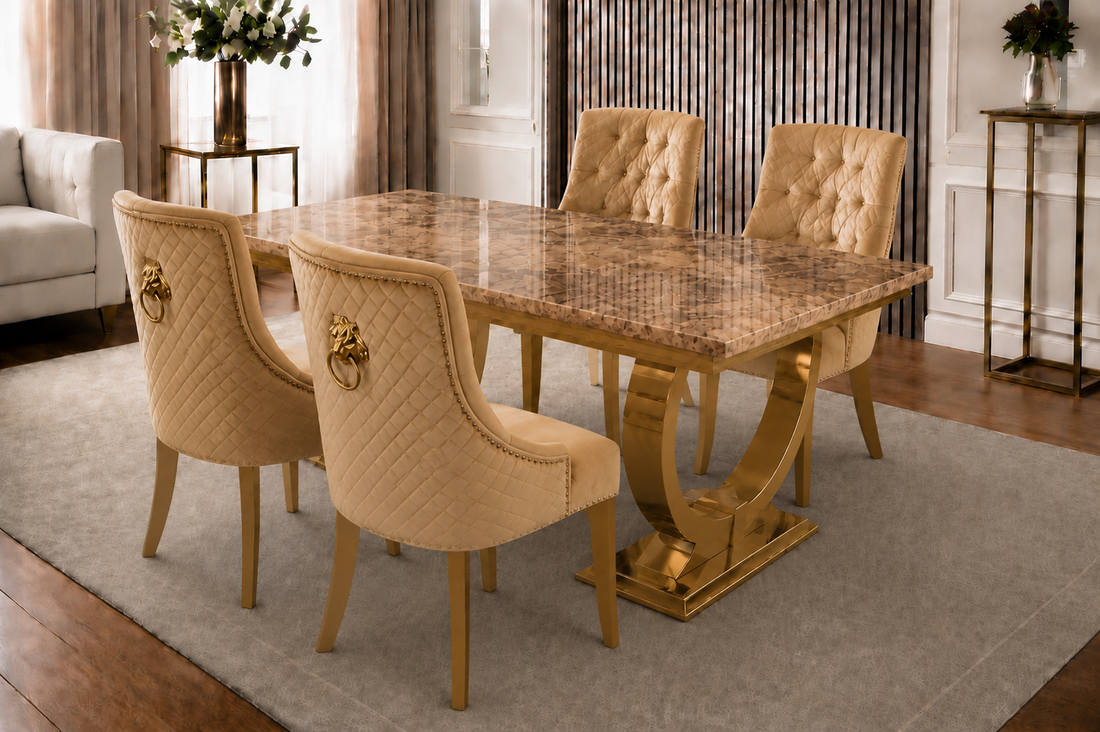 Chelsea Milano Marble Dining Set