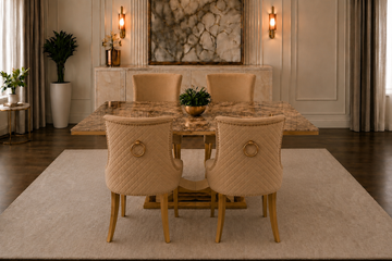 London Milano Marble Dining Set