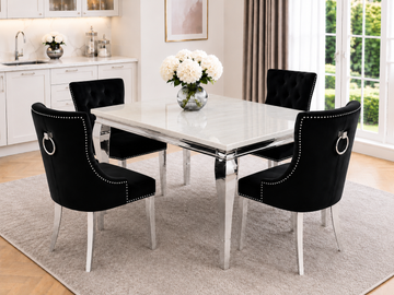 Lewis Kensington Cream Marble Dining Set