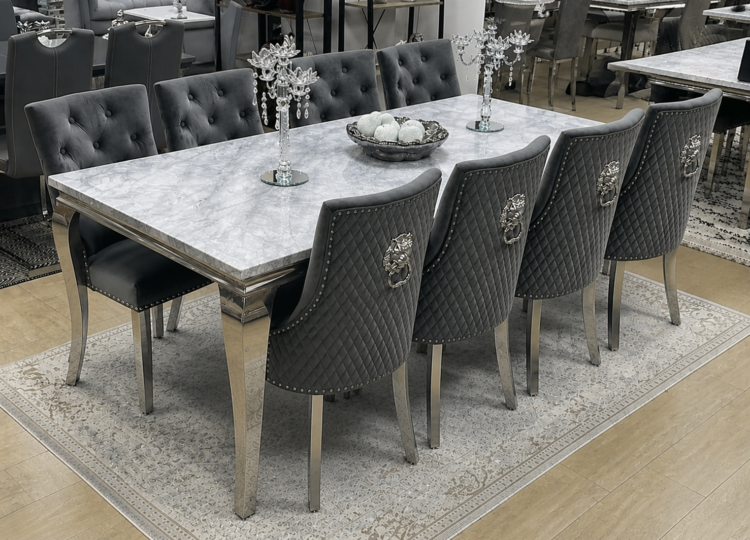 Lewis Grey Dining Table Set