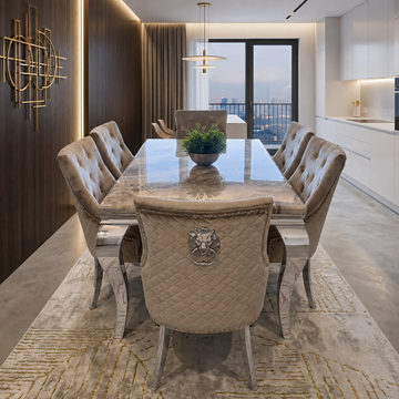 Lewis Milano Marble Dining Set