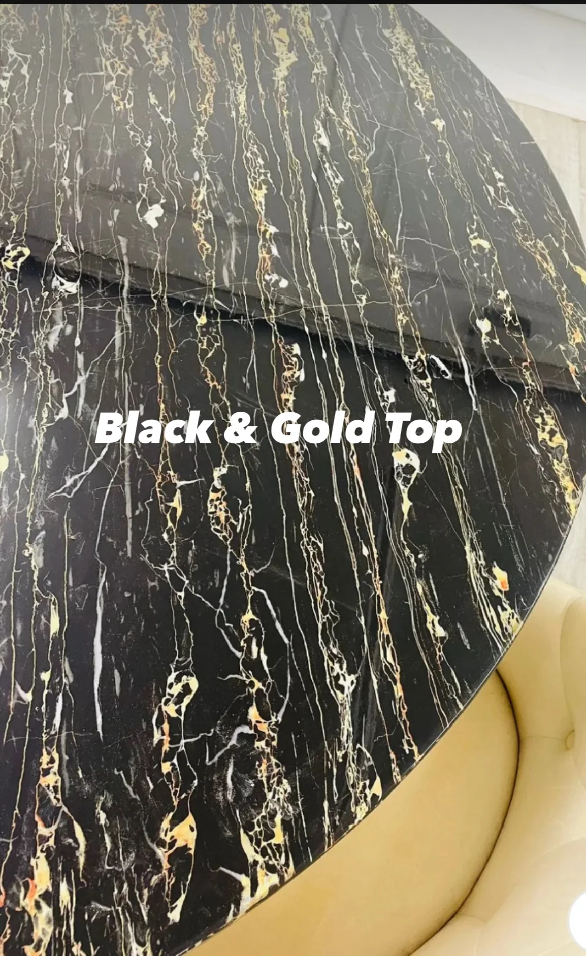 Lewis Monaco Prestige Black and Gold Marble Dining Set 1.5m1.8m2m - 468 Dining Chairs