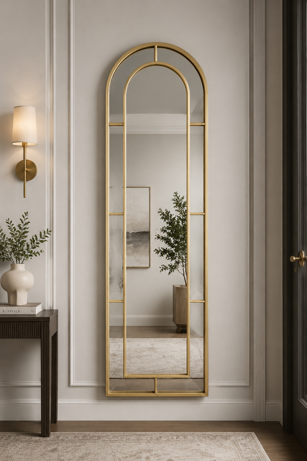 Gold Arched Full Length Mirror